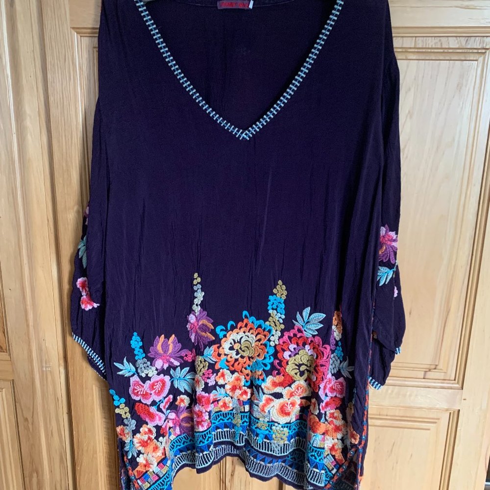 JOHNNY WAS ARAZI TUNIC/BLOUSE XL